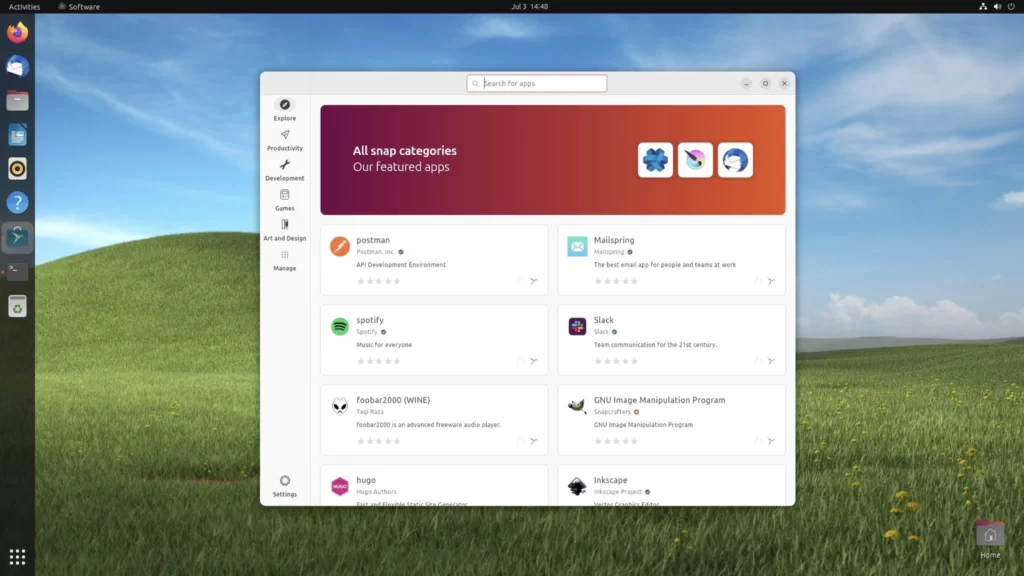 Ubuntus new software store